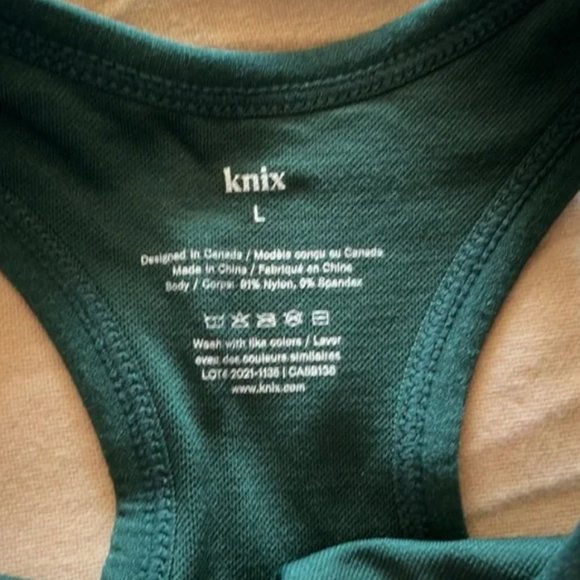 EUC Knix Good to Go High Neck Sports Bra - DARK GREEN (not as pictured) - Size L - Picture 4 of 5